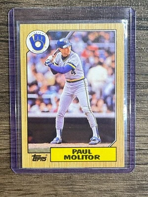1987 Topps Paul Molitor #741 Brewers Salón de la fama Foto 1 de 2