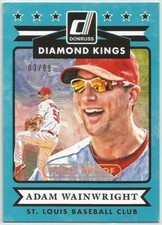 2015 Panini Donruss~ ADAM WAINWRIGHT Diamond Kings #26 Gold Press Proof (#03/99)