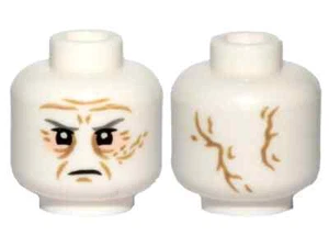 LEGO Star Wars Darth Vader Head Part White with Wrinkles 75387 75368 75394 75352 - Picture 1 of 1