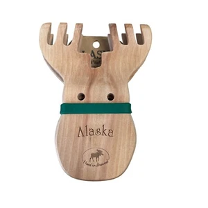 Moosing Around HAND CRAFTED WOODEN MOOSE HEAD PASTA & SALAD SERVER ALASKA - Picture 1 of 3