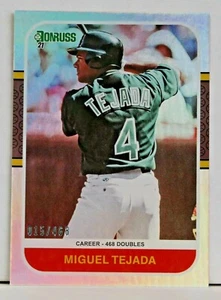 2021 Panini Donruss Miguel Tejada 246 Career Stat Line 468 Doubles 015/468 - Picture 1 of 2