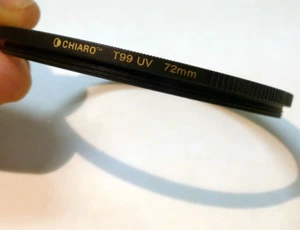 Chiaro T99 MC UV 72 mm Lens Filter 99-UVBTS72 w/ ribbed rim wide angle - Picture 1 of 6