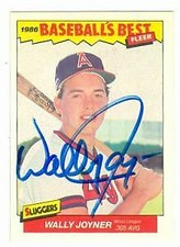 Wally Joyner autographed baseball card (Angels) 1986 Fleer Baseball's Best #19