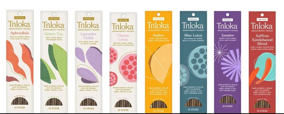 Palitos de incienso Triloka y quemador gratis cuando compres 3 obtén 1 gratis (añade 4 al carrito) Foto 1 de 1