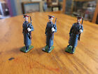 3x Vintage Britains Ltd 3" PAINTED European marching 2.5" toy soldiers