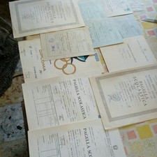 Lotto DI 10 PAGELLE SCOLASTICHE ANNI 60/70