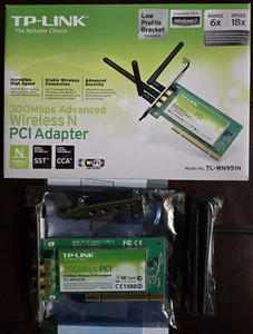 TP-Link N300 300 Mbps Wireless Advanced PCI Adapter Card TL-WN951N 802.11 b/g/n - Bild 1 von 1