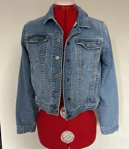 GAP Kids Girls Denim Jean Jacket Light Blue Wash Soft Snaps Size XXL 13 - 14 Yea - Picture 1 of 5