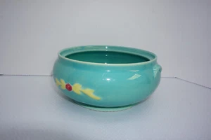 Vintage Coors Pottery Rosebud ~ Green French Casserole wo/ Lid ~ 8 1/4" wide - Picture 1 of 11
