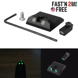 Glow in the Dark Front & Rear Night Sights Green Dot for Taurus G2C G2S G3 PT111 - Picture 1 of 10