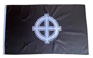 Celtic Cross Flag Large Black Celtic Flag 150 x 90cm - Picture 1 of 6