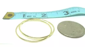 14Kt Yellow Gold Small 1MM X 33MM Endless Hoop Earrings GIFT BOX - FREE SHIPPING - Picture 1 of 3