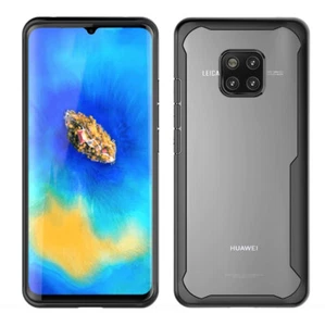 Black Full Body Case Transparent Shell Back Cover For Huawei Mate 20 - Picture 1 of 5