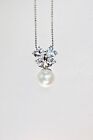 925 Sterling Silver Pearl Butterfly Pendant Cz Heart Shapecubic Zirconia Charm
