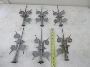 6 Antique Ornate Aluminum Lightning Rod Points - Picture 1 of 4