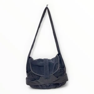 Borsa a tracolla vintage BALENCIAGA 00s archivio ricostruito borsa da sella in velluto a coste - Foto 1 di 6