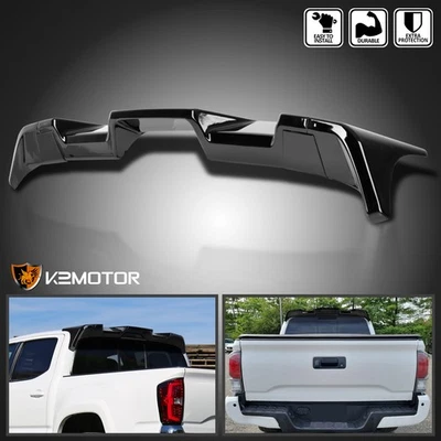 Fits 2016-2022 Toyota Tacoma Glossy Black Rear Window Roof Top Spoiler Cab Wing Foto 1 de 4