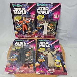 JusToys Star Wars BendEms Lot of 4 1993 Action Figure Bendable Toys New Sealed - Picture 1 of 10