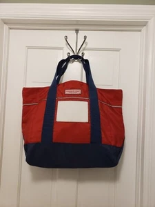 Vineyard Vines Large Travel/Beach Tote Red/blue Open Top, Versatile - Picture 1 of 8