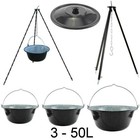 Ungarischer Gulaschkessel 3,3 - 50L Emaille,Feuertopf Dreibein Dreifuss Glühwein