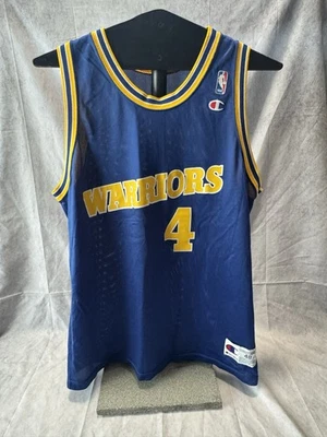 Camiseta Vintage Champion Chris Webber #4 Golden State Warriors Tamanho 48 NBA - Imagem 1 de 4