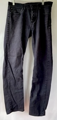 Pantalones de mezclilla Club Monaco negros ajustados pierna recta 30 X 32 Foto 1 de 4