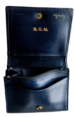 Cartera Givenchy 4G Doble Pliegue Mujer Azul Oscuro firmada por dentro, no muestra desgaste Foto 1 de 4
