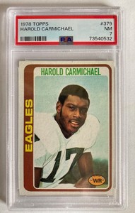 1978 Topps Harold Carmichael Card #379 PSA NM 7
