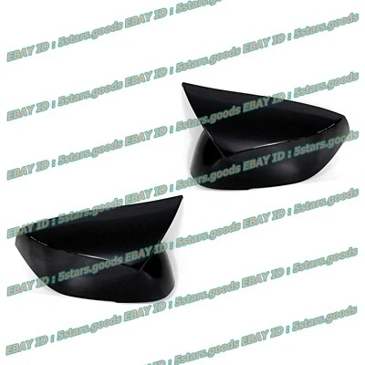 For 19-2024 Infiniti QX50 Glossy Pure Piano Black Side Mirror OX Horn Cover Trim - Image 1 of 4