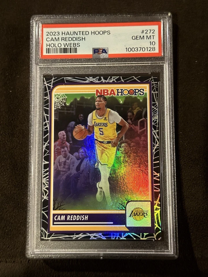 PSA 10 Cam Reddish 2024 Panini Haunted Hoops Holo Spider Webs Lakers Sp #272 - Image 1 of 3