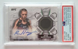 2018 Topps UFC Knockout Rose Namajunas Patch 88/190 PSA 9 PSA/DNA 10 AUTO - Picture 1 of 4
