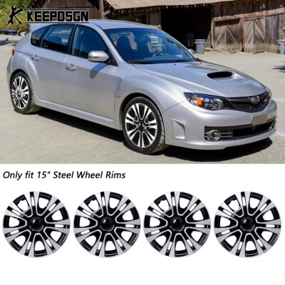 4 колпака ступицы для обода колеса Subaru Impreza ABS 15 дюймов подходят для стальных колес R15 - Изображение 1 из 4