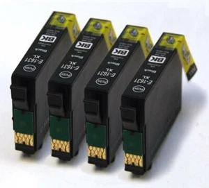 Cartuchos de tinta de impresora compatibles 16XL negros E-T1631 x4 (no OEM) - Imagen 1 de 1