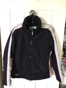 Vintage CB Sports Alpine Charm Black Pink Dove Ski Jacket Winter Coat sz S - Picture 1 of 5