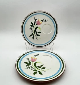 Stangl Country Garden (Brown Body) Snack Plates Set of 2 - 8 1/8" Plates - Picture 1 of 4