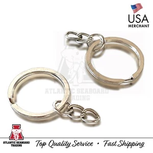 30 pcs RINGS 25mm KEYRING KEYCHAIN SPLIT RING SHORT CHAIN Split Ring - Picture 1 of 2