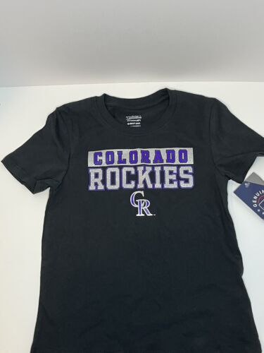 Colorado Rockies MLB Girls 6 6x S Shirt Black NWT