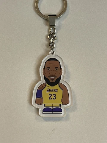 LeBron James Los Angeles Lakers Jersey Acrylic Keychain NBA Basketball Cover