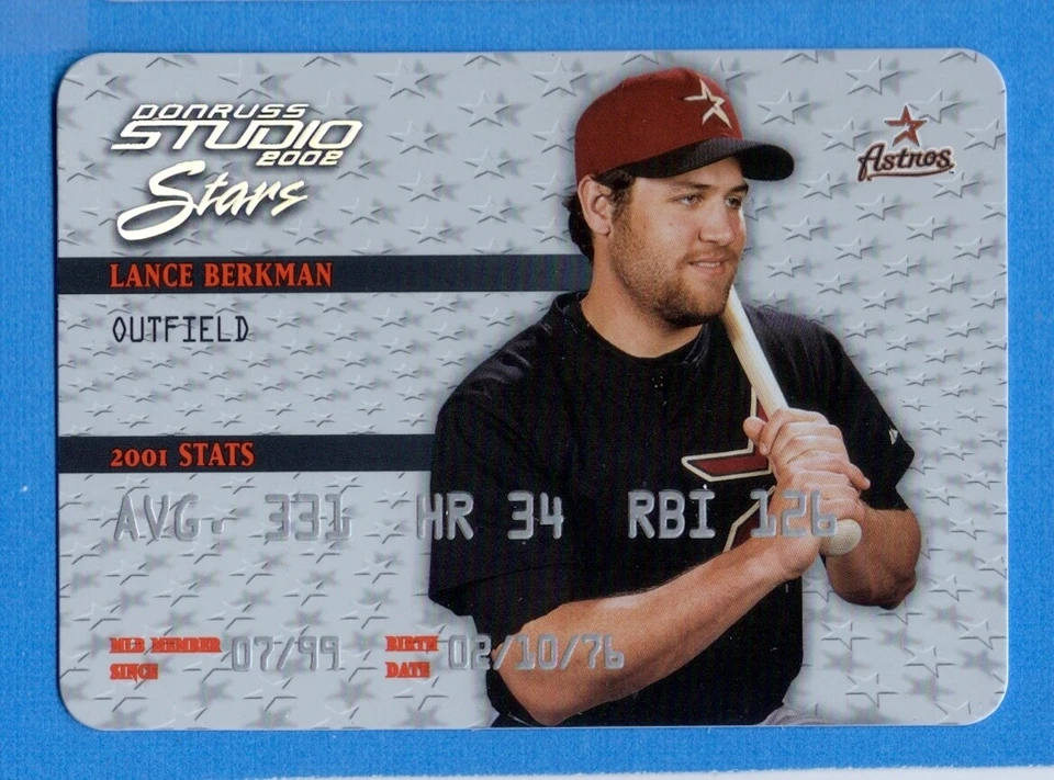 2002 Studio Stars #SS32 Lance Berkman Astros - Image 1 of 1
