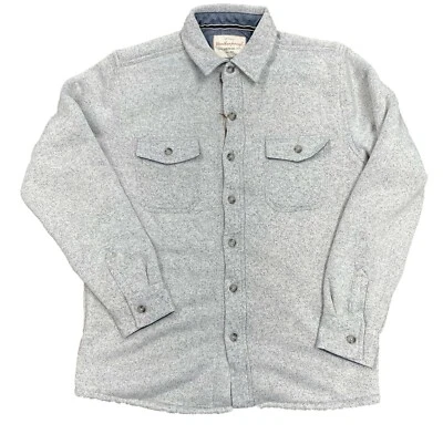 Suéter polar vintage resistente a la intemperie para hombre con forro Sherpa gris jaspeado  Foto 1 de 2