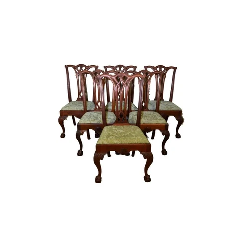 Antique Dining Room Chairs, Set of 6 Mahogany #21611 Cover