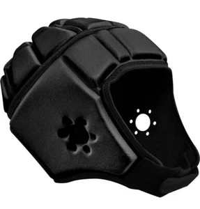 Soft Padded 7v7 Soft Shell Headgear Rugby/Soccer Goalie Med Blk Youth-Adult Sz - Picture 1 of 10