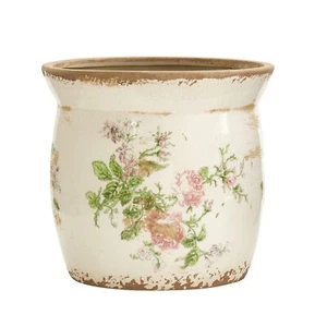 Nearly Natural 8" Tuscan Ceramic Floral Print Planter - Picture 1 of 3