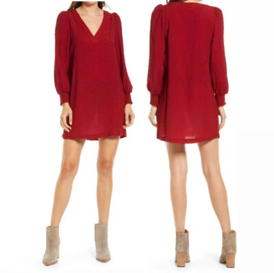 Nuevo con etiquetas Minivestido BB Dakota x Steve Madden Ruston Texturizado Manga Larga Talla XL Foto 1 de 4