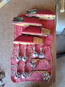 1965 Ford Galaxie Original Window Crank Set, Door Handles, 1963 Arm Rest (Red) - Picture 1 of 24