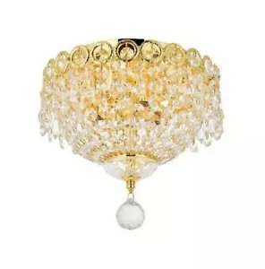 Crystal Flush Mount Ceiling Light Dining Room Hallway Bathroom Bedroom Lighting - Picture 1 of 10