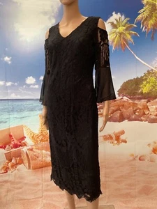 Together black lace midi dress cold shoulder detail UK 12 NWT RRP £63 - Picture 1 of 11
