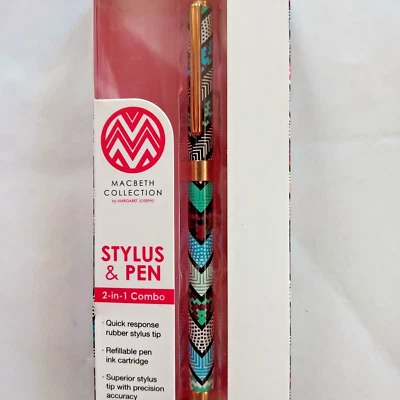Fashionation Macbeth Collection Stylus and Pen 2 in 1 Combo NIB Addison Licorice - Image 1 of 3