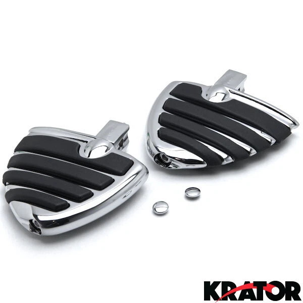 Reposapiés cromados para Kawasaki Vulcan 1600 Classic 2003-2008 trasero Foto 1 de 3