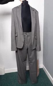Gerry Weber Black / Grey Tailored Light Weave Trouser Suit UK12 CHARITY SALE - Picture 1 of 7